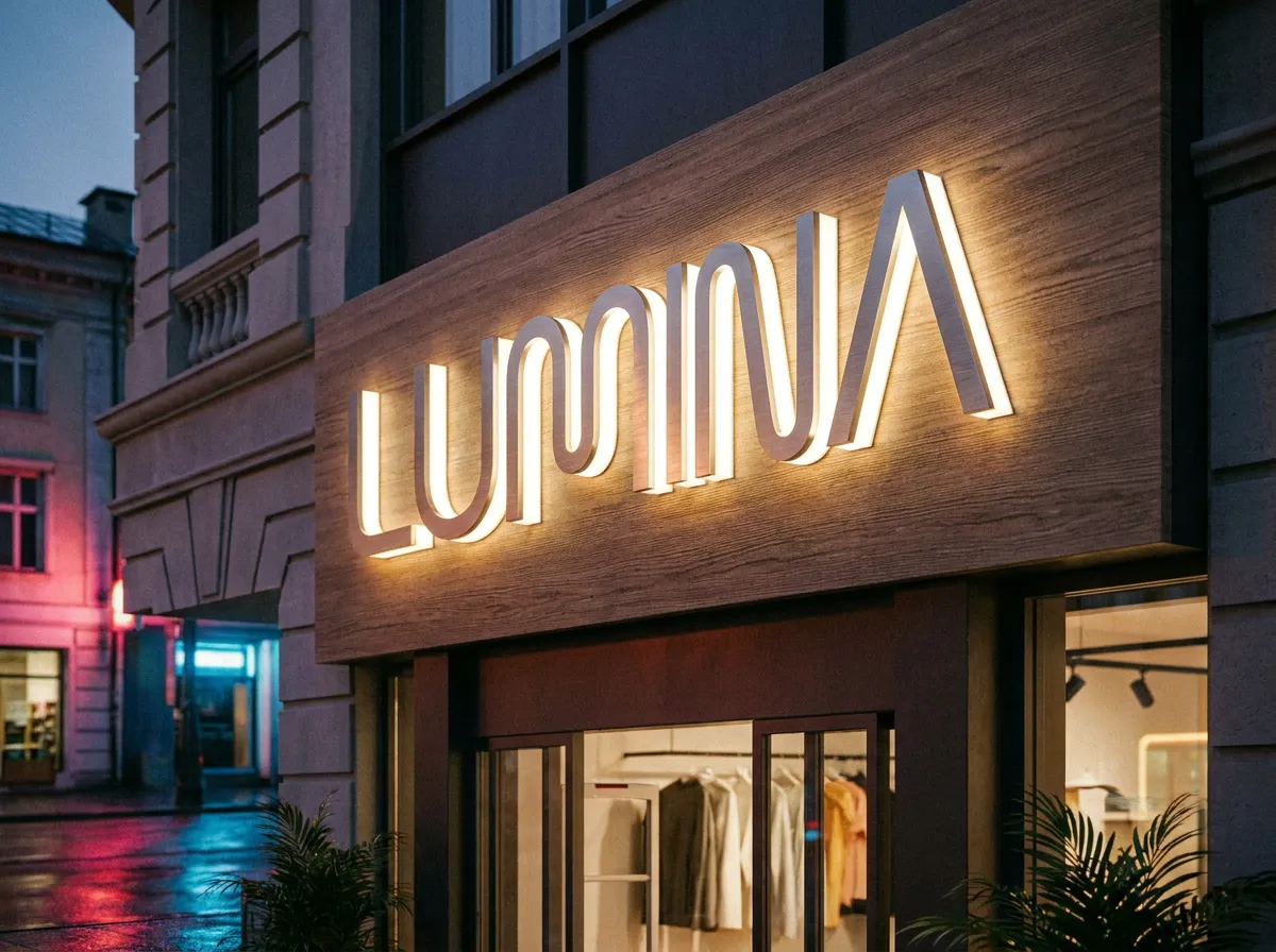 Insegna Luminosa Shop Su Misura personalizzata — stampa professionale