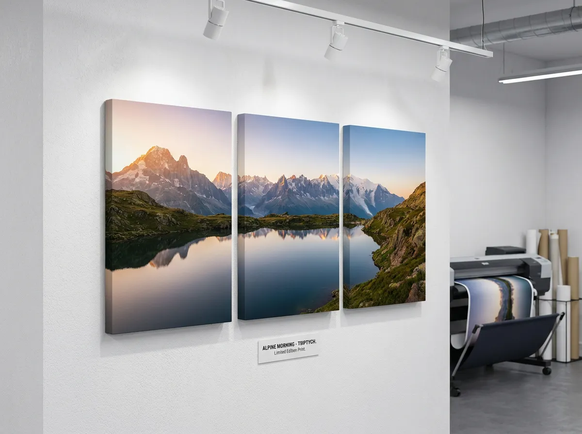Triptych Canvas (3 pannelli) personalizzata — stampa professionale